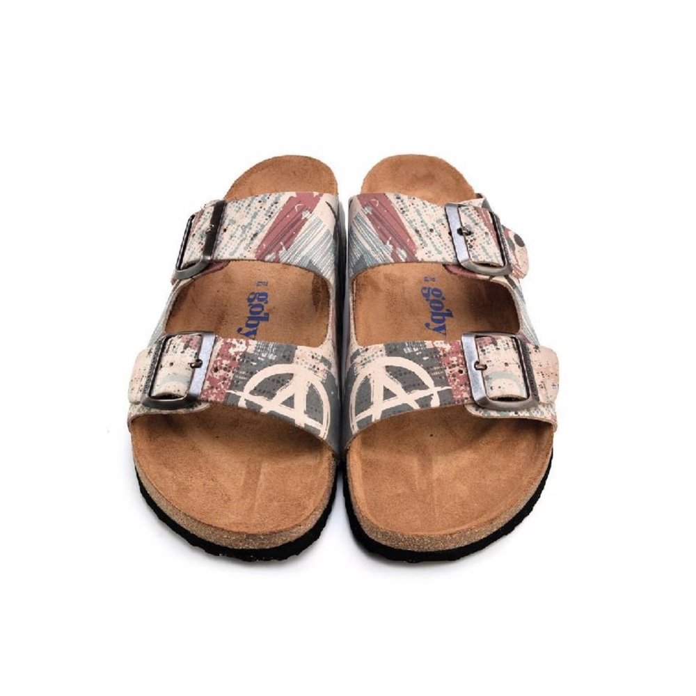 Goby Shoes - Genuine Leather Graffiti Sandals - Picture 2 of 5